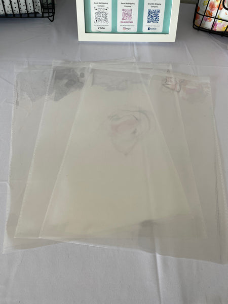 Clear Poly Bags for Shirts - Self-Seal Strip