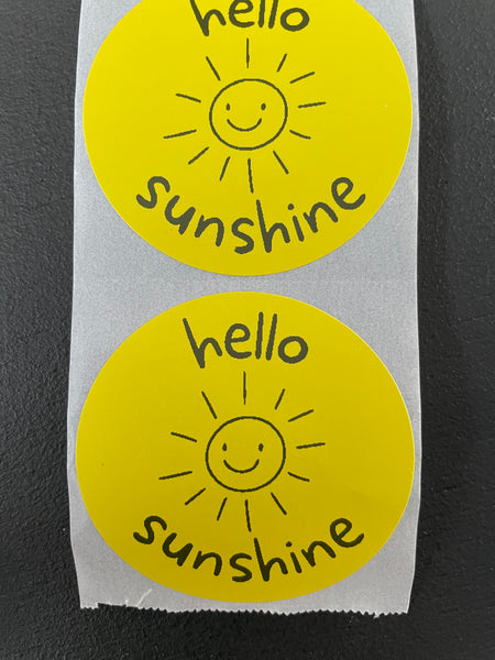 Hello Sunshine  | 2" Round Shipping Stickers