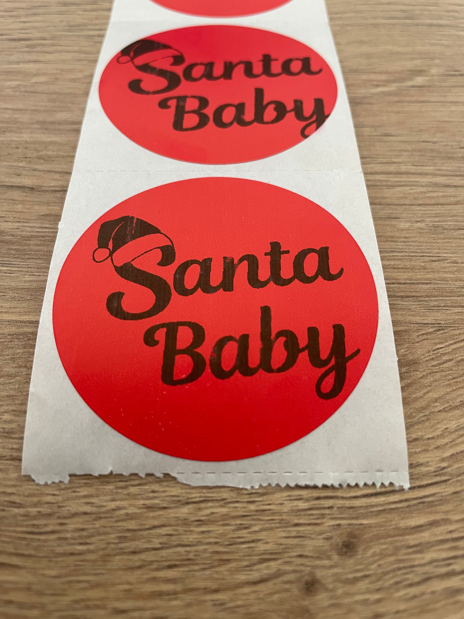 Santa Baby Stickers  | 2" Round Shipping Stickers
