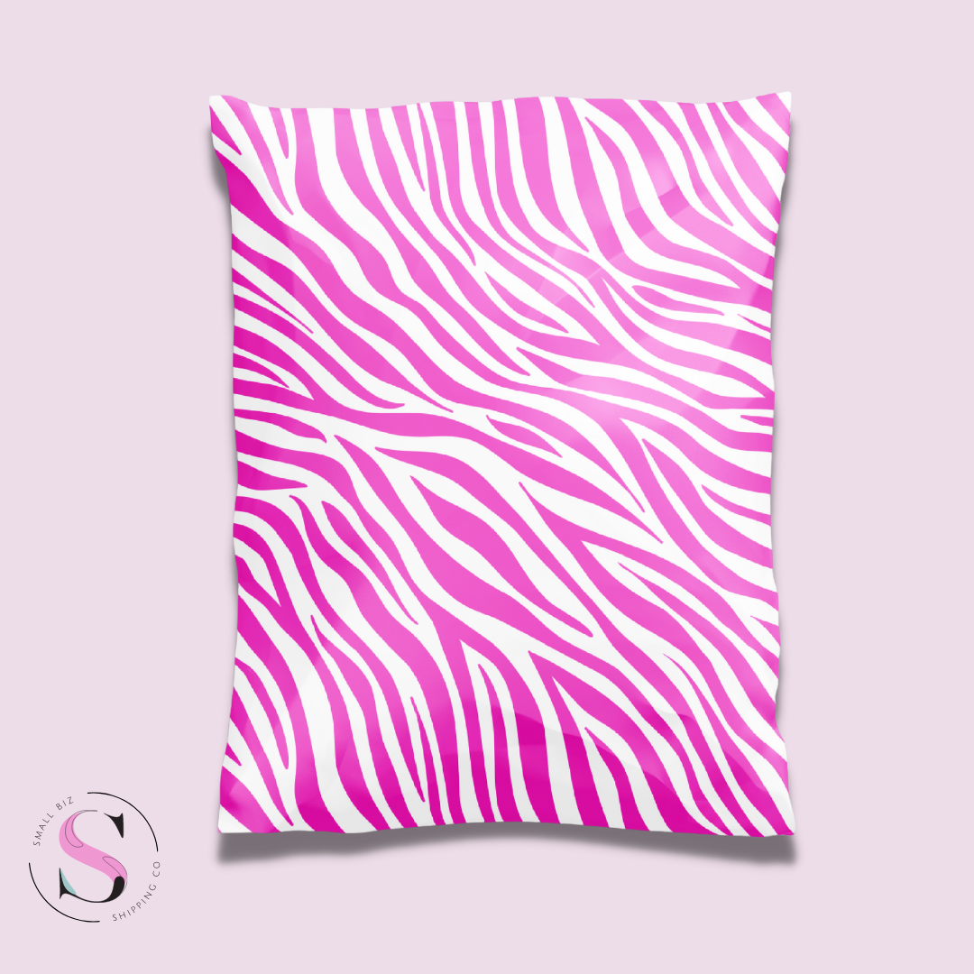 6x9" Poly Mailer - Pink Zebra