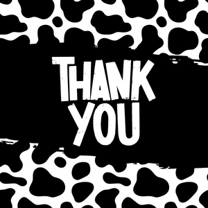 Cow Print Thank You Stickers  2 Round Shipping Stickers – Small