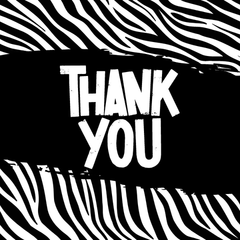Zebra Thank You Stickers  | 2" Round Shipping Stickers