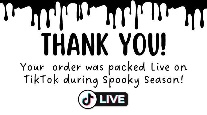 Packed On TikTok Spooky Season  | 2.25"x1.25" Shipping Stickers