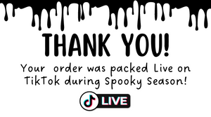 Packed On TikTok Spooky Season  | 2.25"x1.25" Shipping Stickers