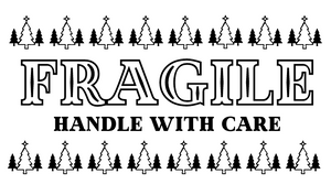 Fragile Christmas Shipping Stickers | 2.25"x1.25" Shipping Stickers