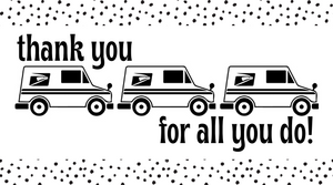 Thanks For All You Do Mailman Shipping Stickers | 2.25"x1.25" Shipping Stickers