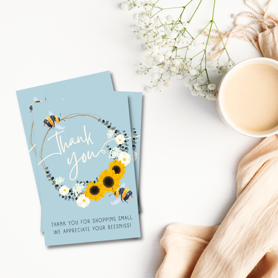 Bumble Bee Thank You Cards Insert Cards Small Biz Shipping Co bumble-bee-thank-you-cards-insert-cards-small-biz-shipping-co
