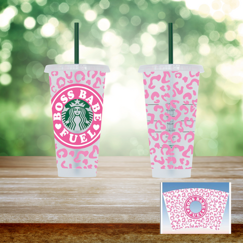 24oz UV DTF Wrap - Boss Babe Fuel