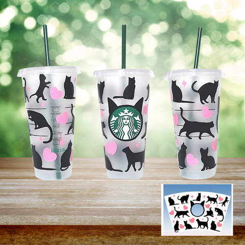 24oz UV DTF Wrap - Cat Lover