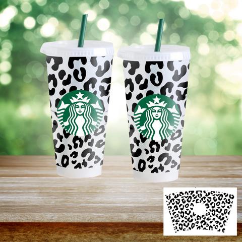 24oz UV DTF Wrap - Full Leopard Print