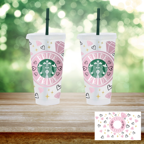 24oz UV DTF Wrap - Bride