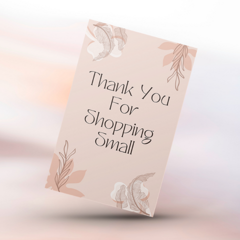 Thank You Beige Floral Insert Cards