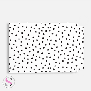 Black Polka Dot Rigid Mailer - Black Polka Dot Stay Flat Mailer