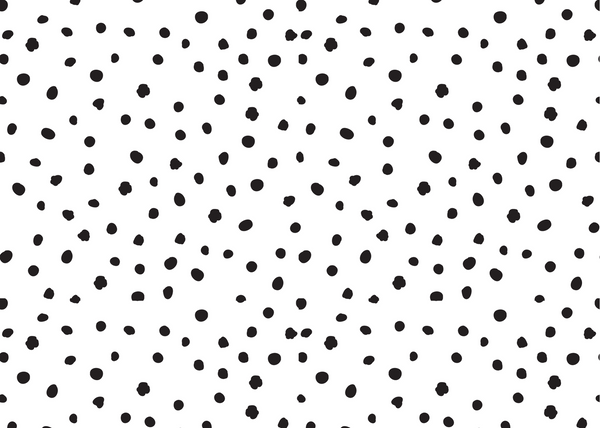 Washing Instructions Care Cards for Sublimation Shirts - Black Polka Dot Wash Care Cards