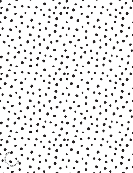 6" x 9" Bubble Mailer - Black Polka Dot