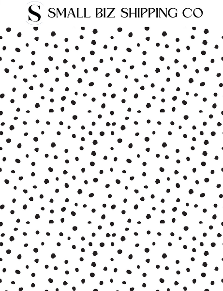 6" x 9" Bubble Mailer - Black Polka Dot
